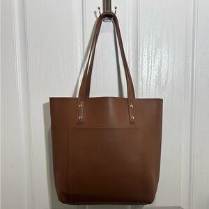 Henny + Lev Brown Vegan Leather Tote Bag